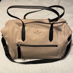 Kate Spade Large Chelsea Weekender Beige Travel Bag